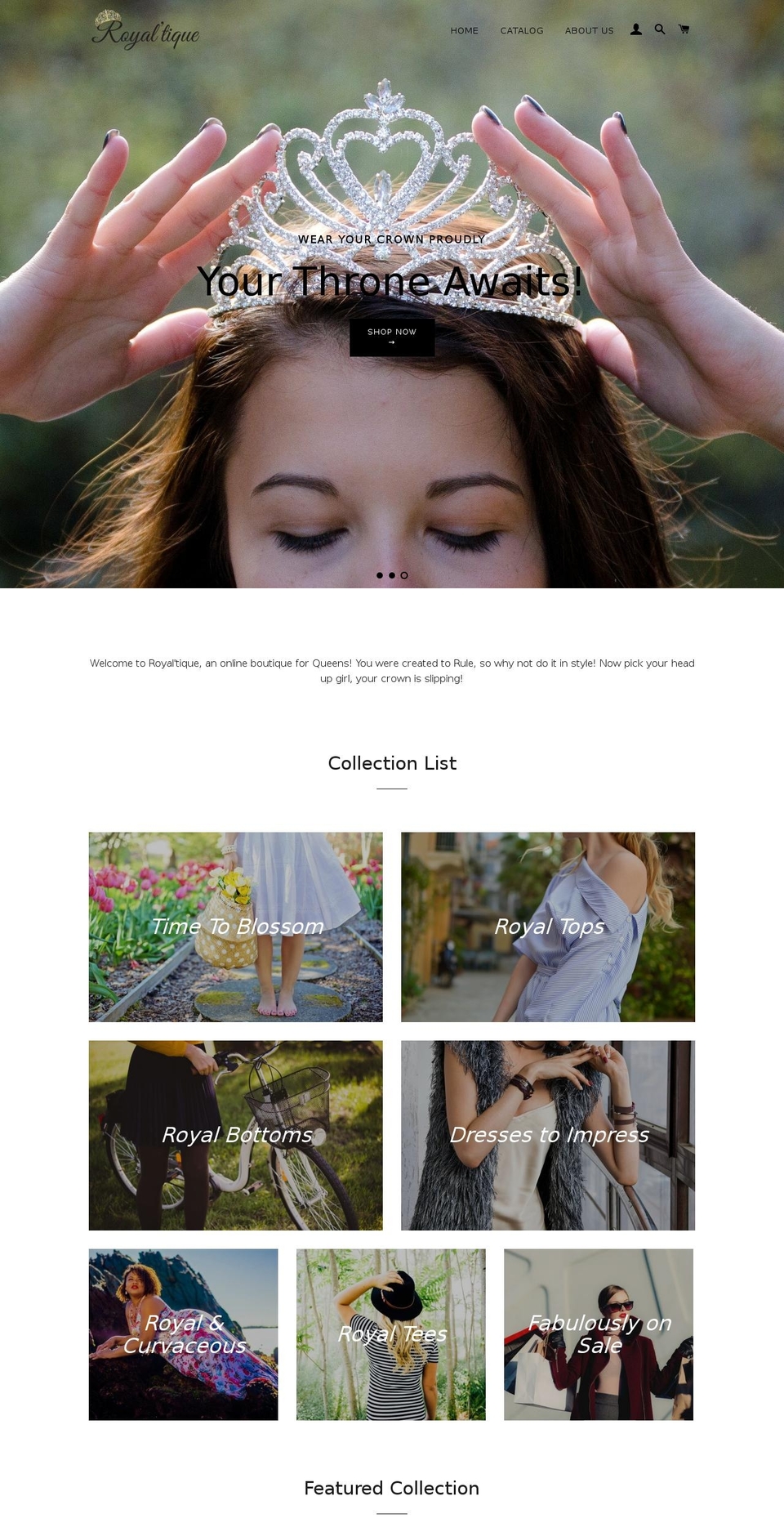 shoproyaltique.com — Shopify storefront screenshot