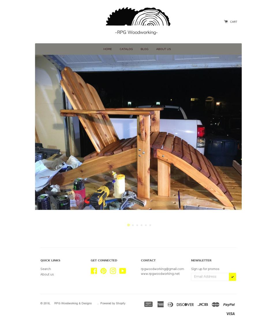 shoprpgwoodworking.com shopify website screenshot