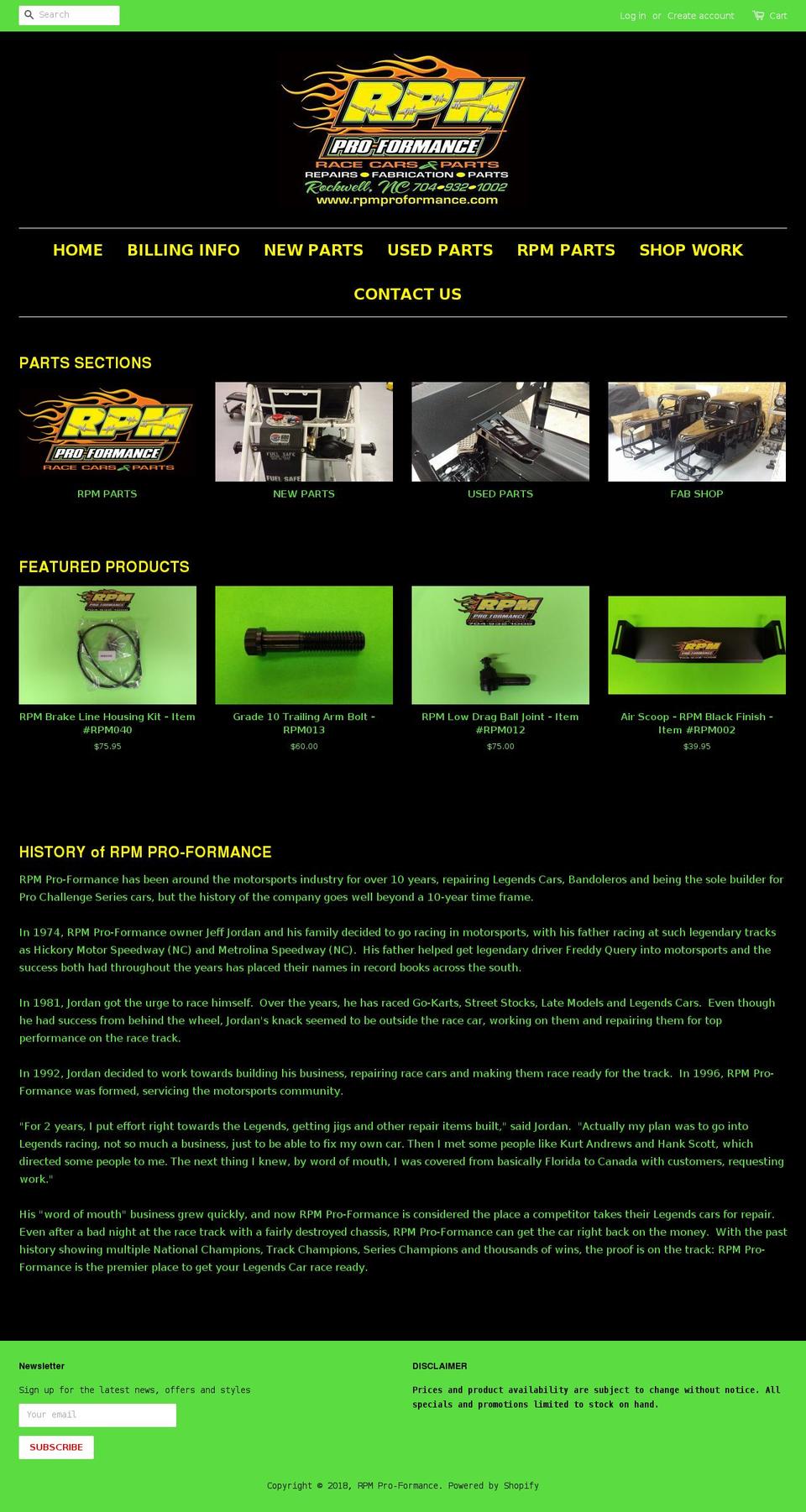 shoprpmproformance.com — Shopify storefront screenshot