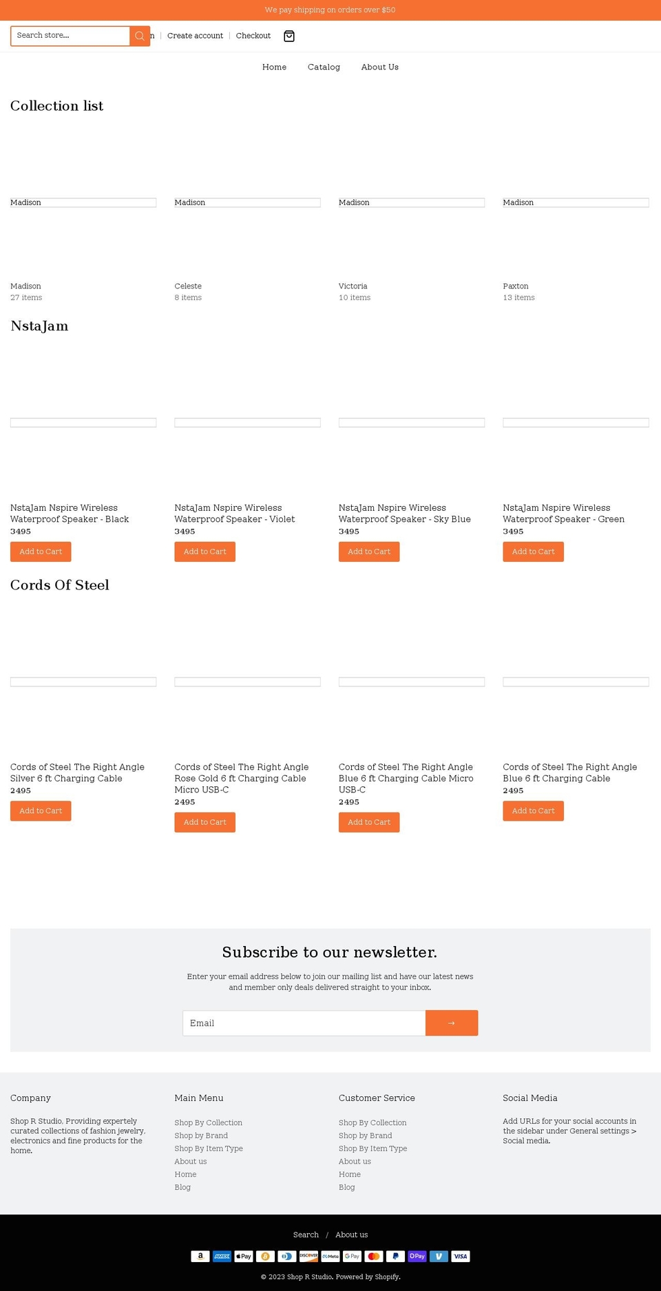 shoprstudio.com shopify website screenshot