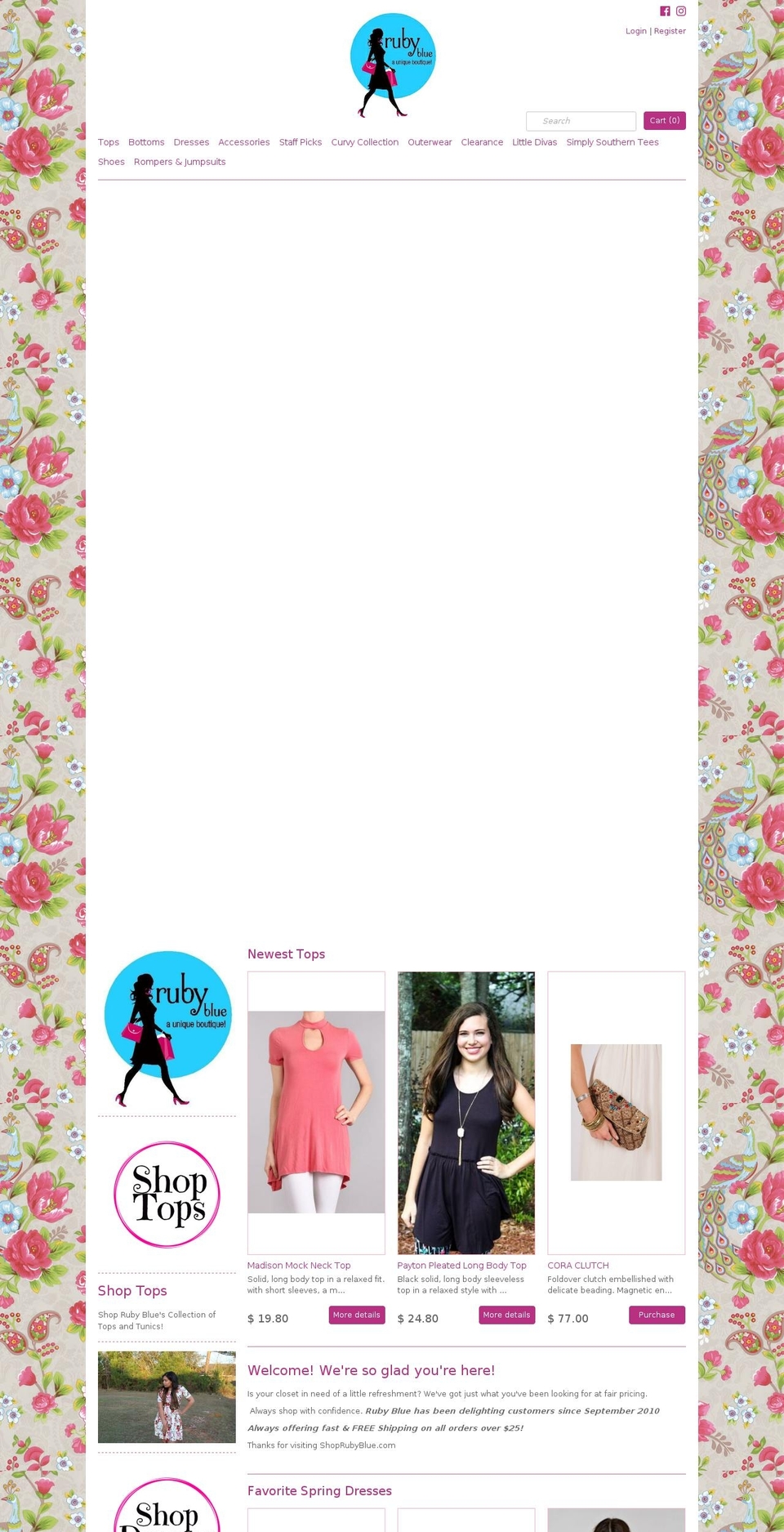 shoprubyblue.com shopify website screenshot