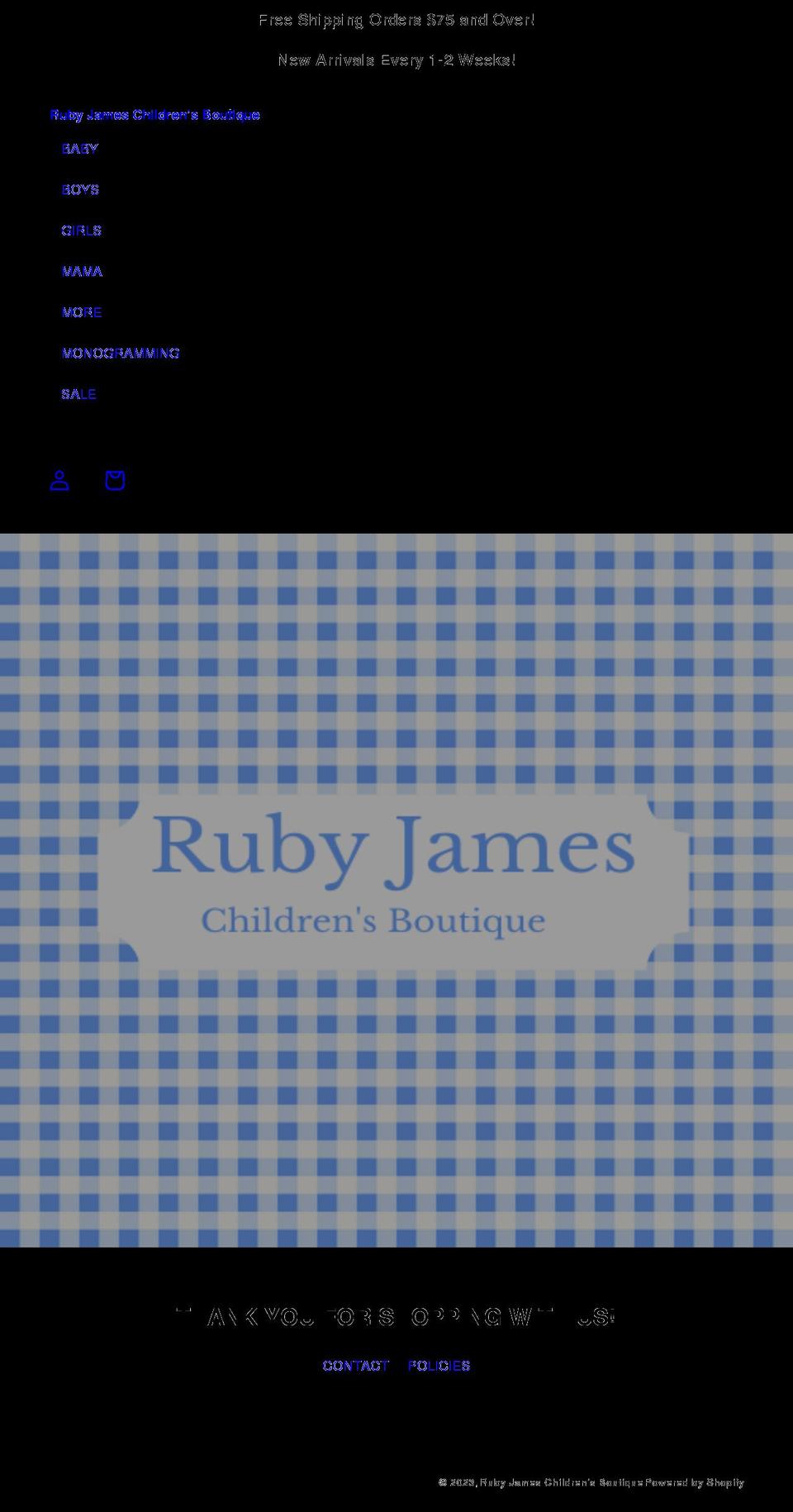 shoprubyjames.com shopify website screenshot
