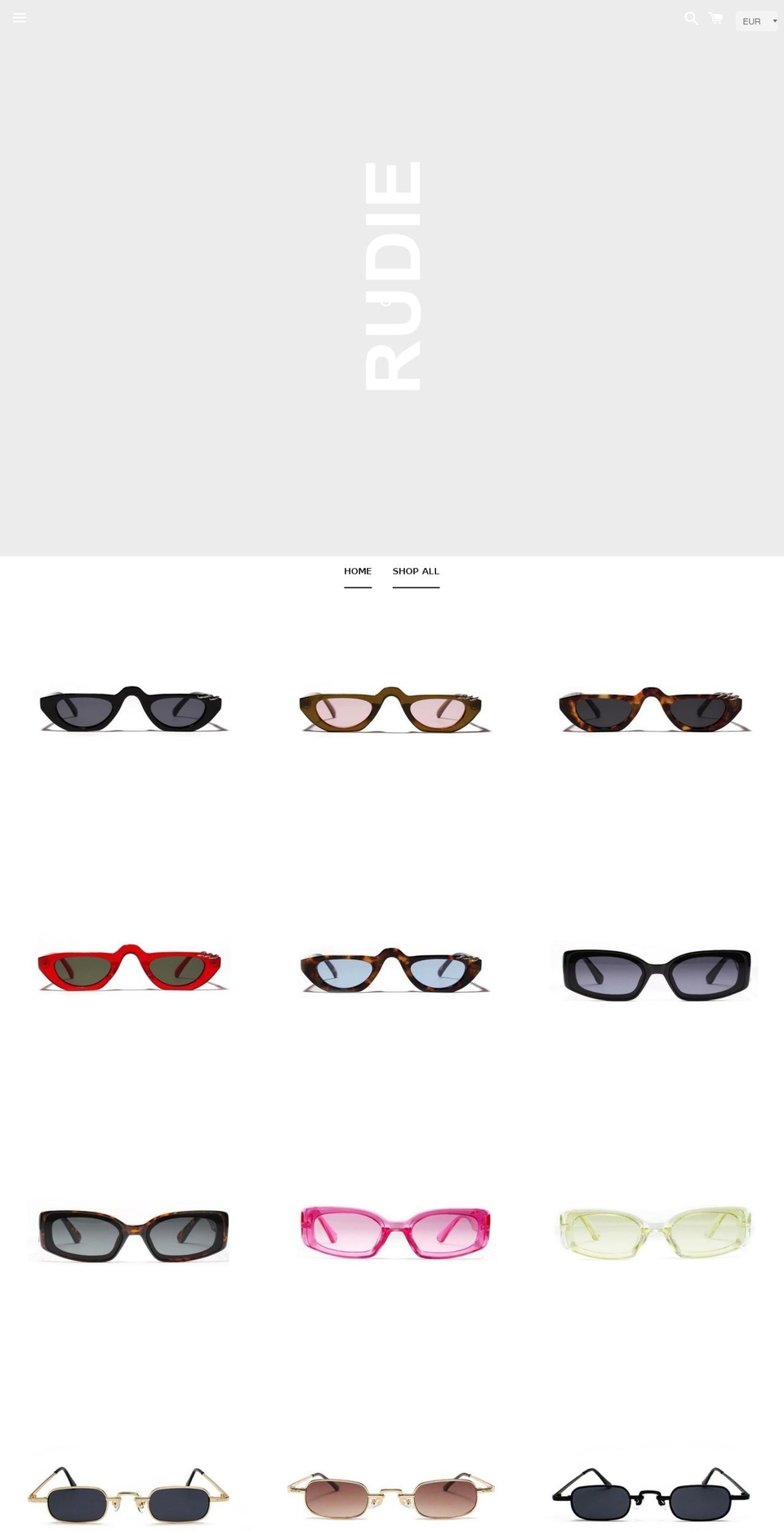 shoprudie.com — Shopify storefront screenshot
