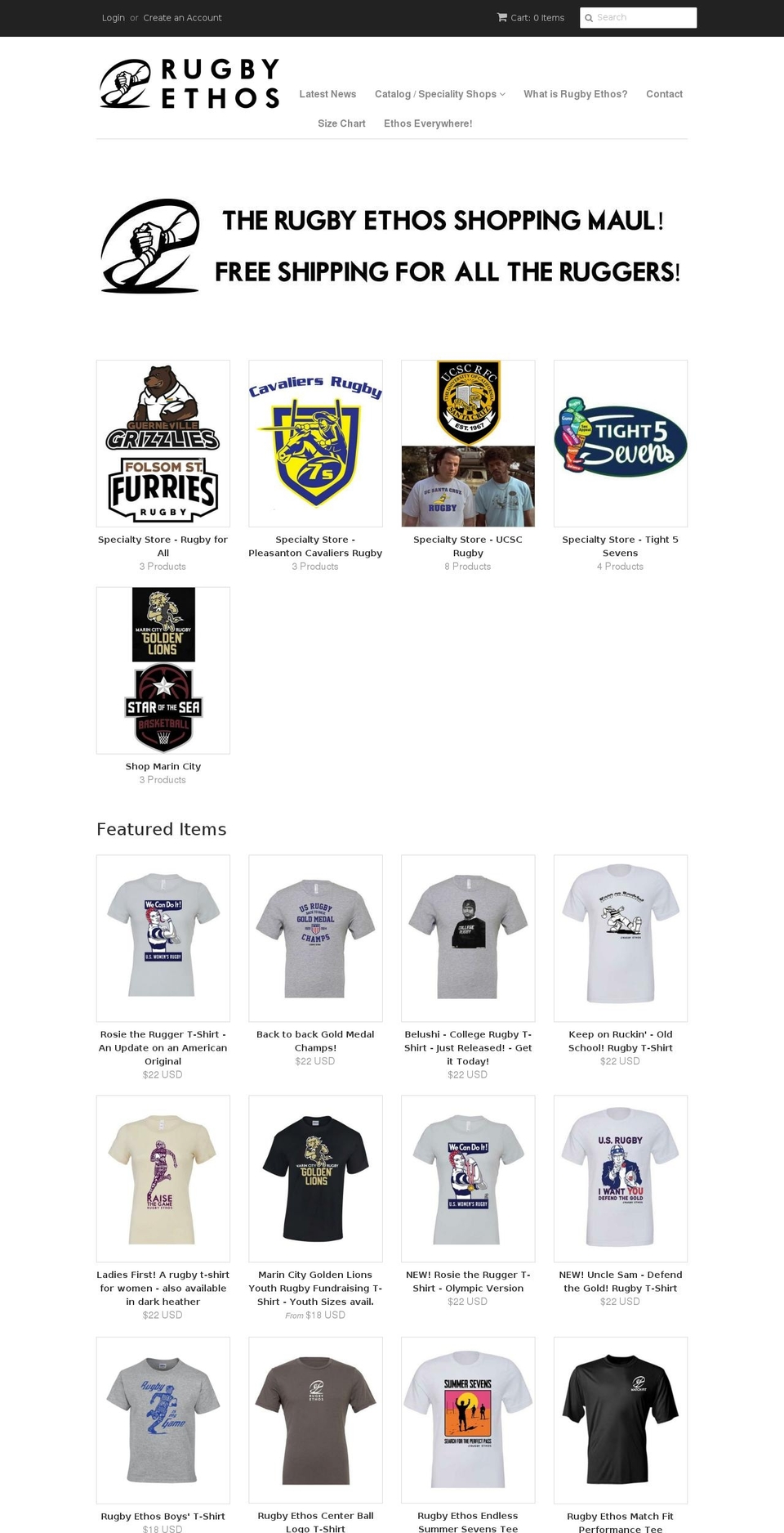 shoprugbyethos.com shopify website screenshot