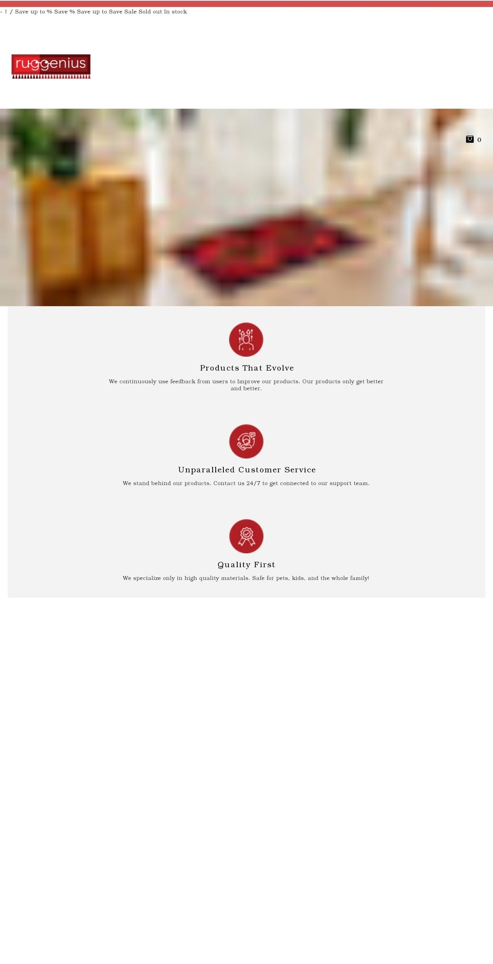 shopruggenius.com shopify website screenshot