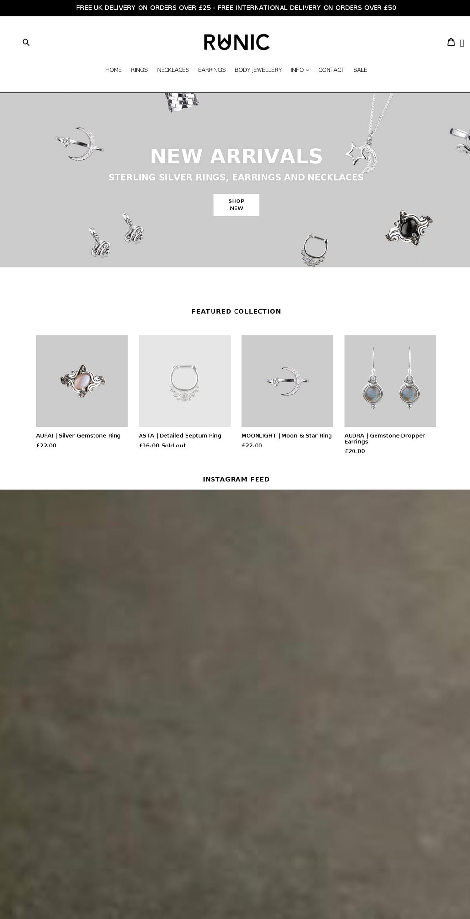 shoprunic.co.uk shopify website screenshot