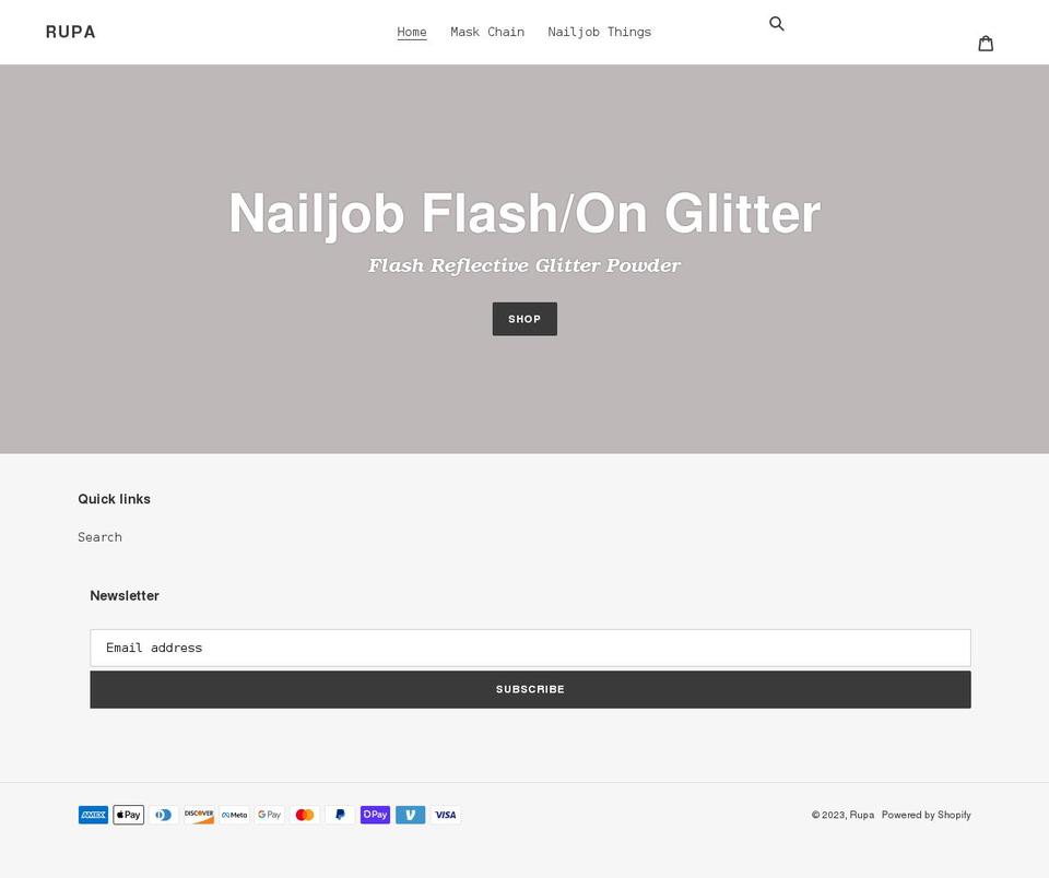 shoprupa.com shopify website screenshot