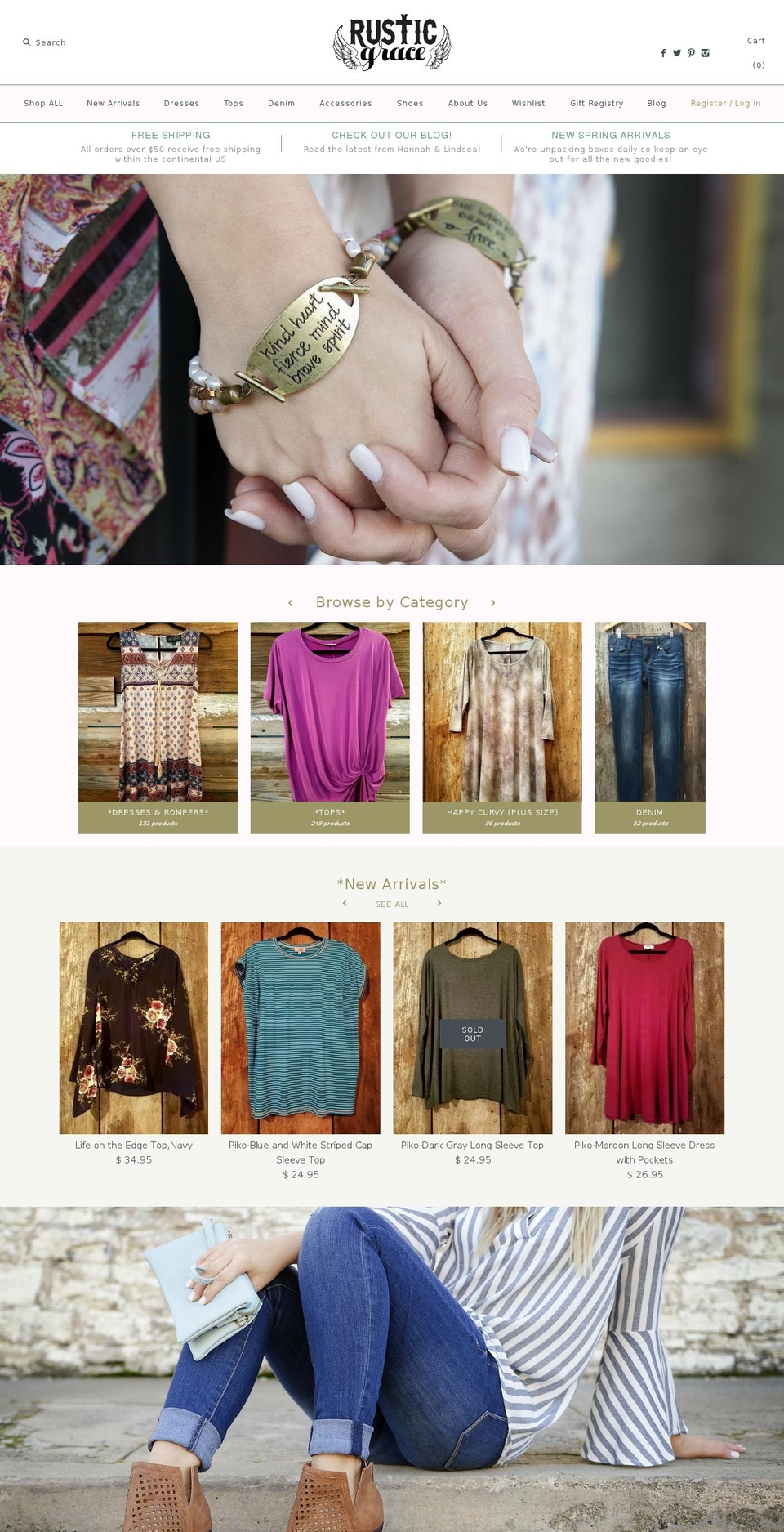 shoprusticgrace.com shopify website screenshot