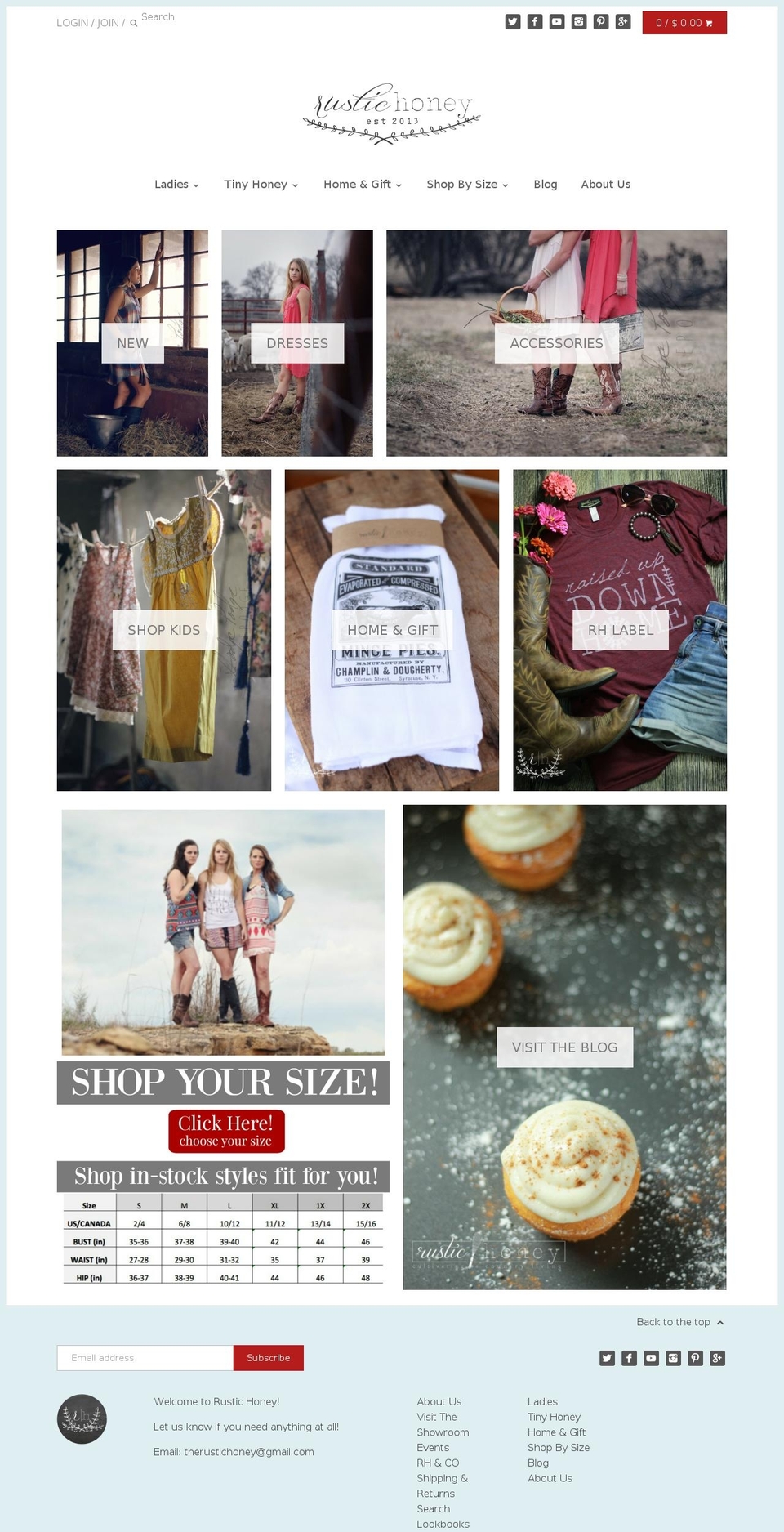 shoprustichoney.com shopify website screenshot