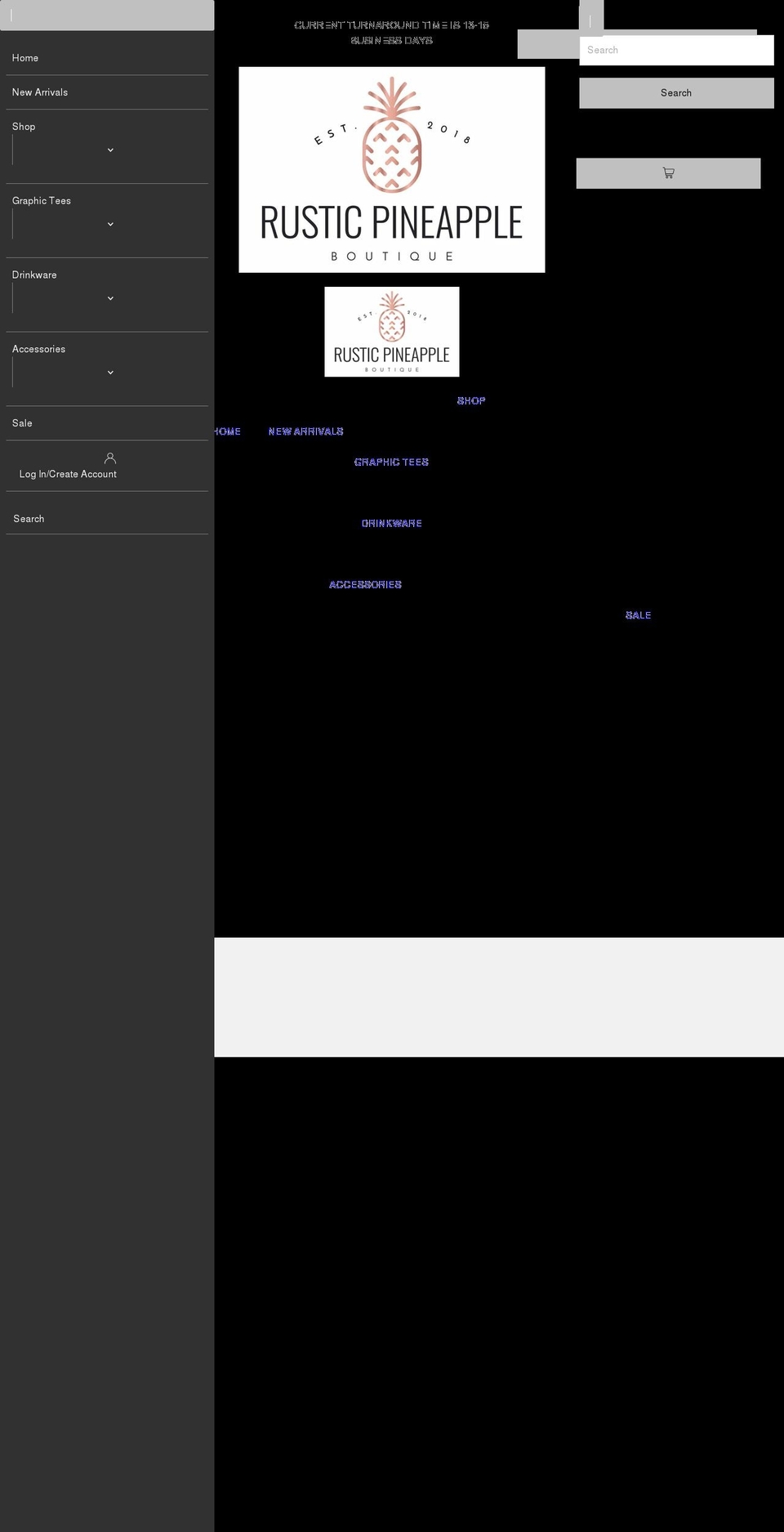 shoprusticpineapple.com — Shopify storefront screenshot