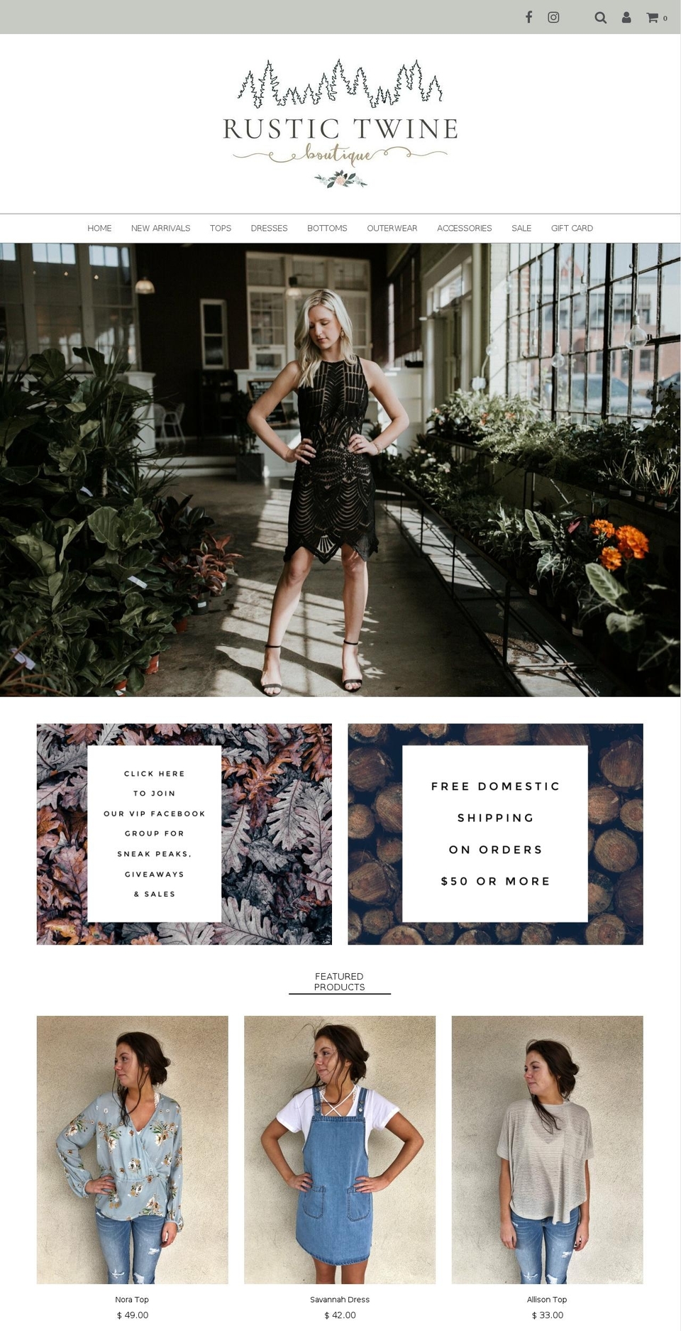 shoprustictwine.com shopify website screenshot