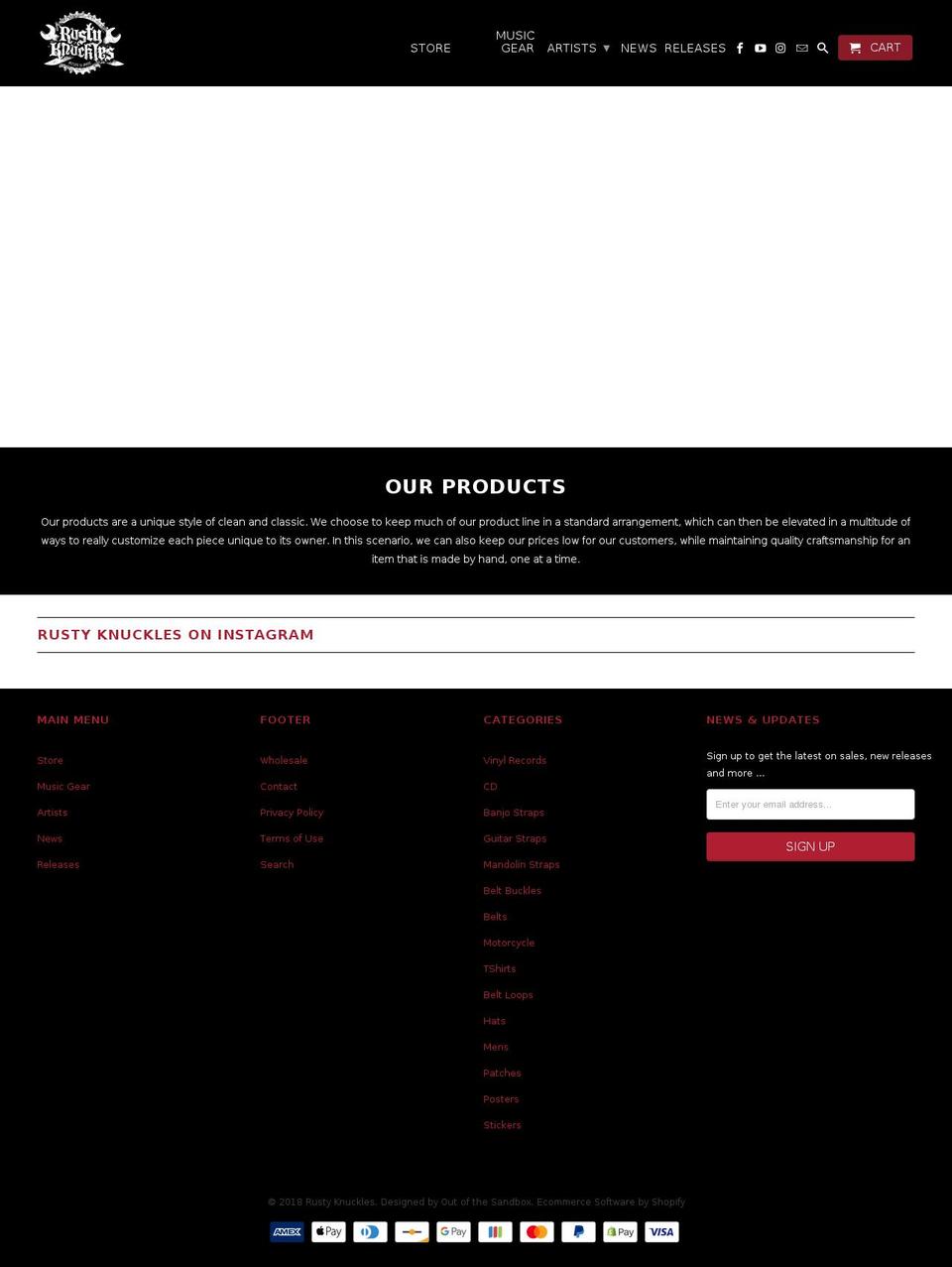 shoprustyknuckles.com — Shopify storefront screenshot