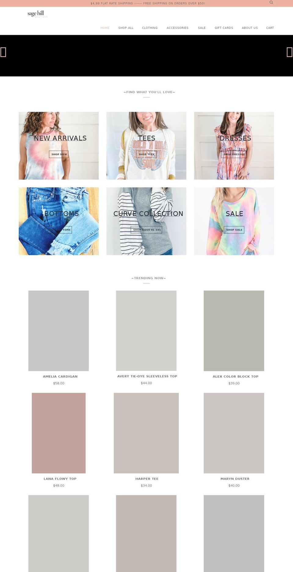 shopsagehill.com shopify website screenshot