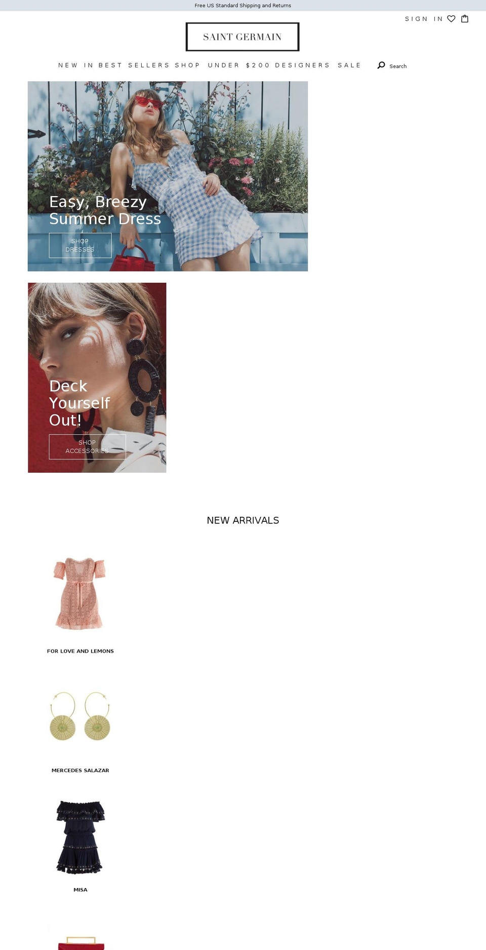 shopsaintgermain.com — Shopify storefront screenshot
