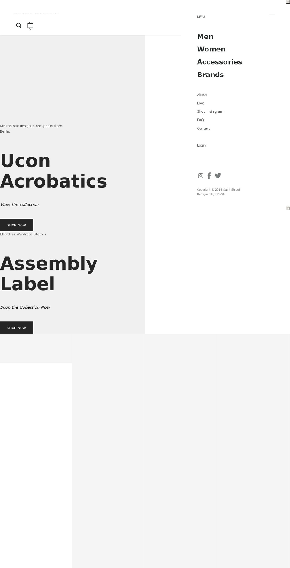 shopsaintstreet.com — Shopify storefront screenshot