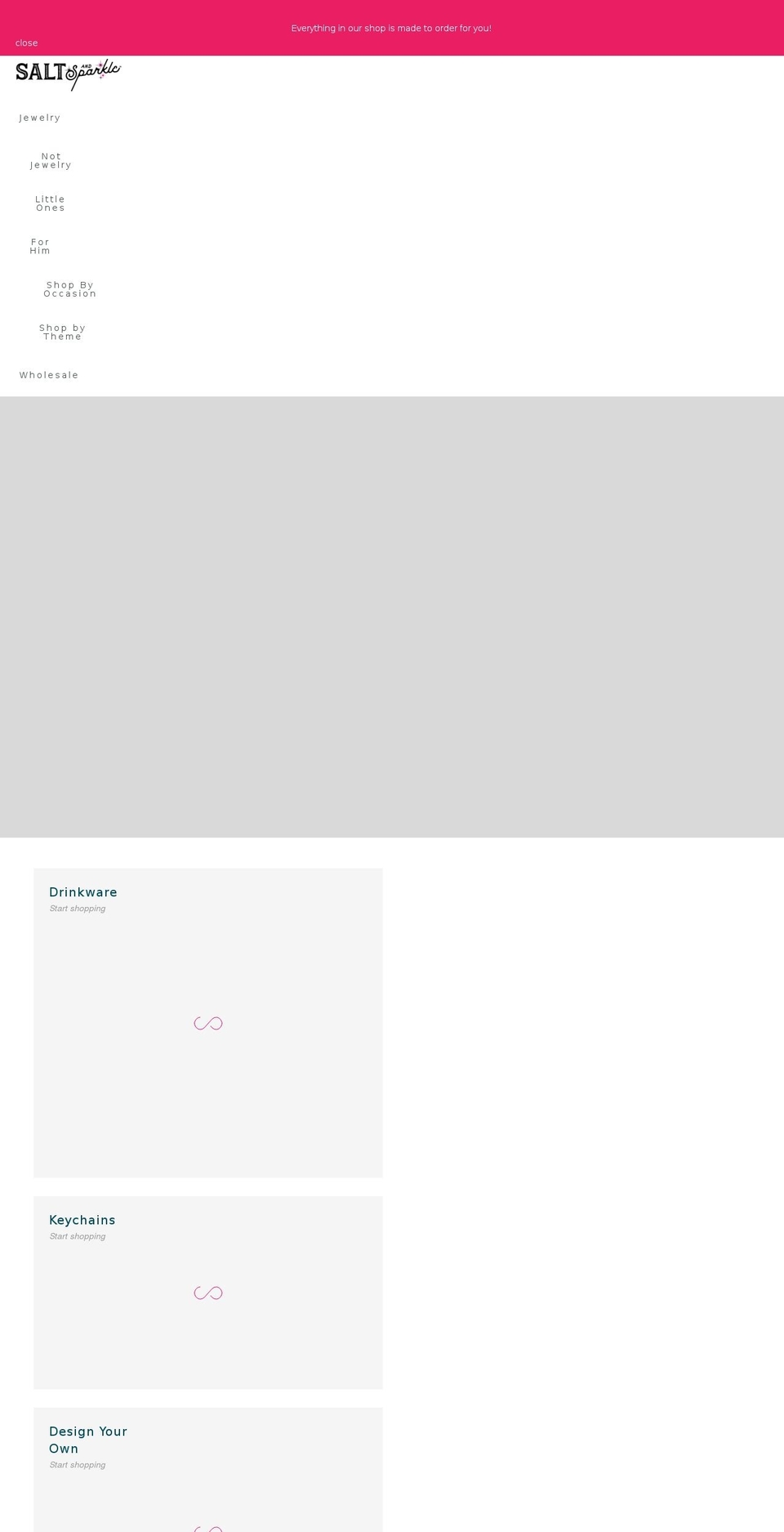 shopsaltandsparkle.com shopify website screenshot