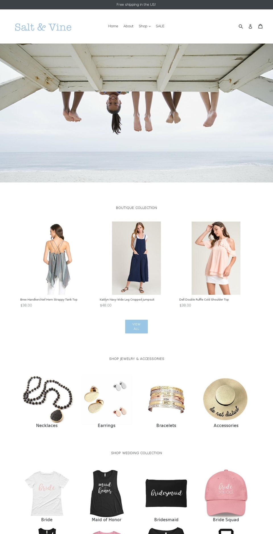 shopsaltandvine.com — Shopify storefront screenshot