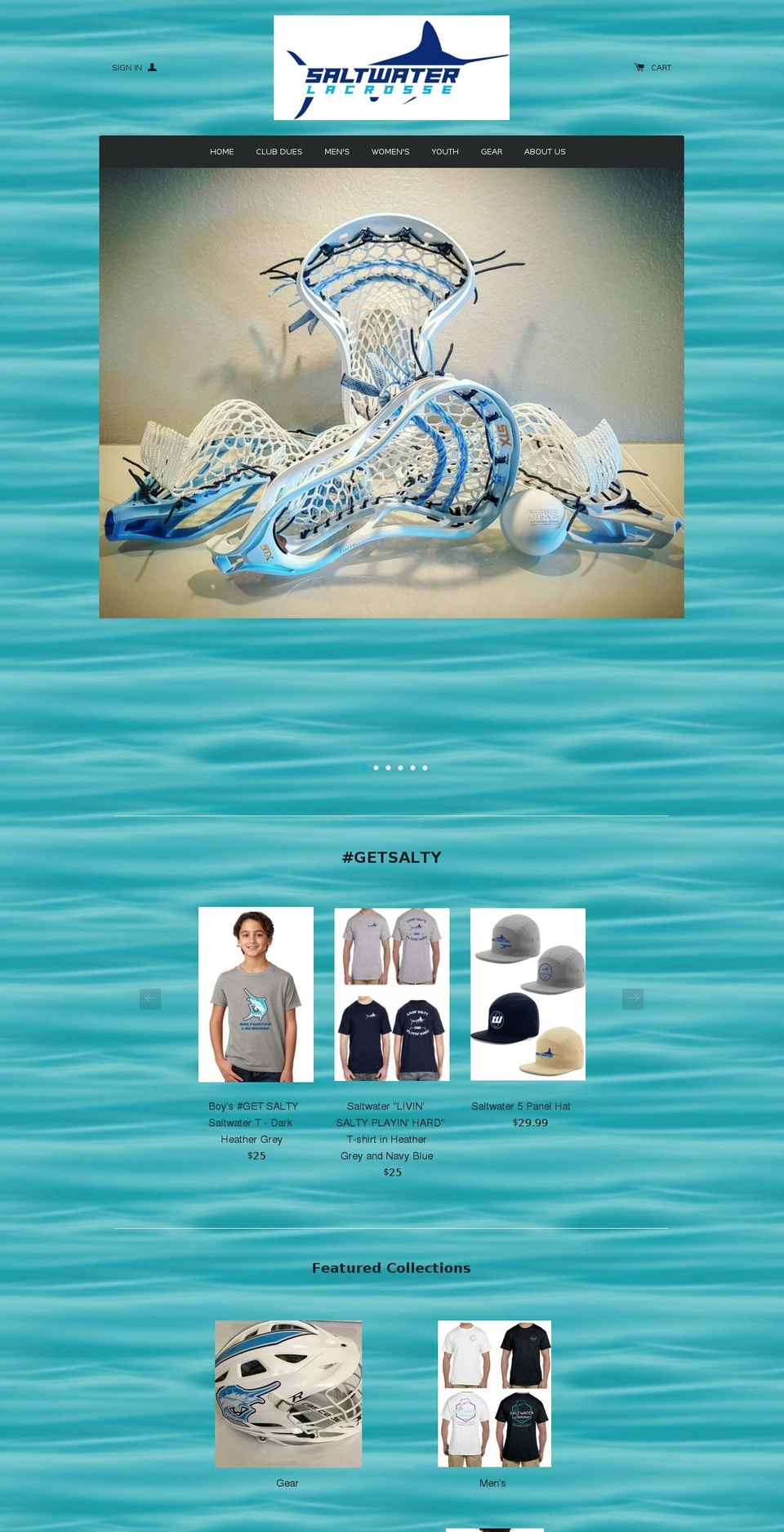 shopsaltwaterlax.com shopify website screenshot