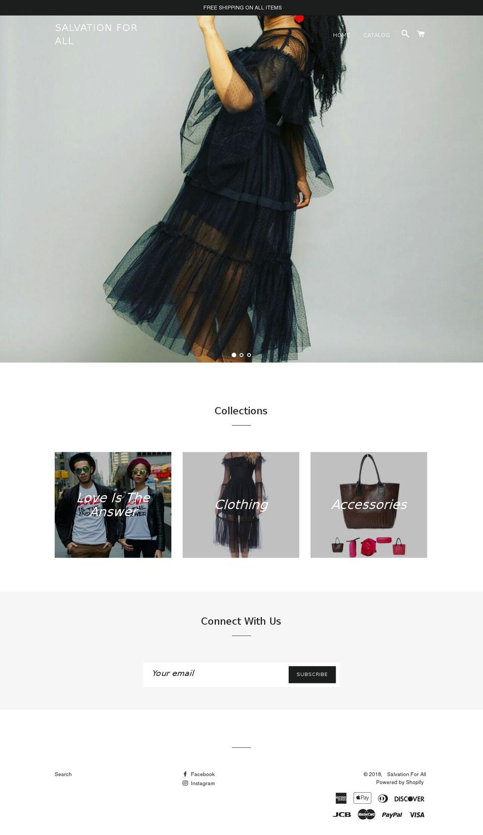 shopsalvationforall.com — Shopify storefront screenshot
