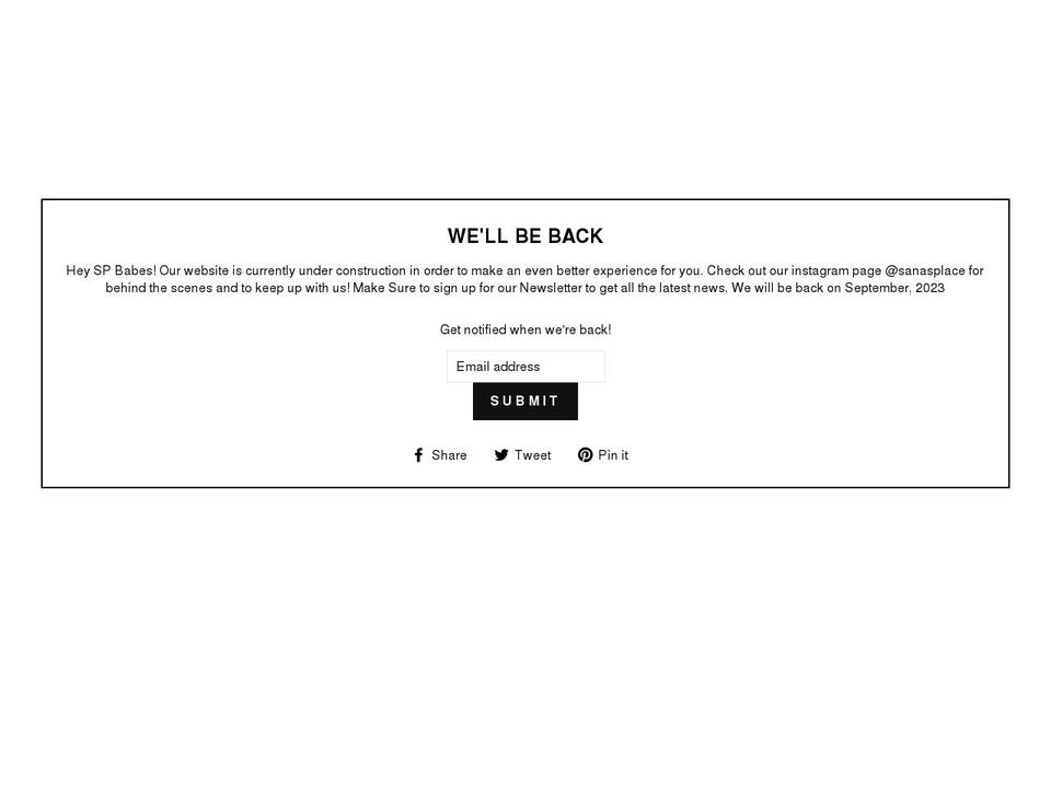 shopsanasplace.com shopify website screenshot