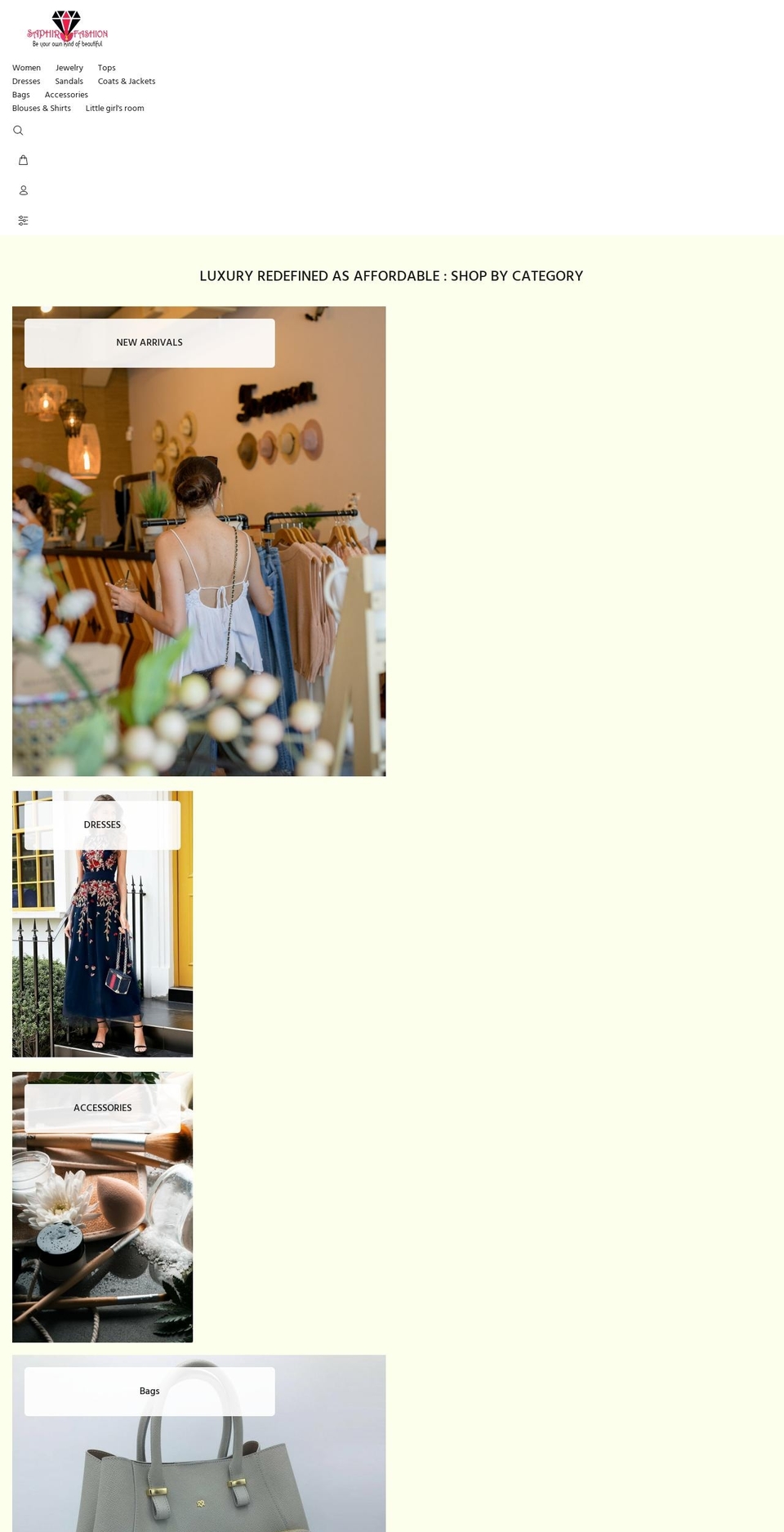 shopsaphir.com shopify website screenshot