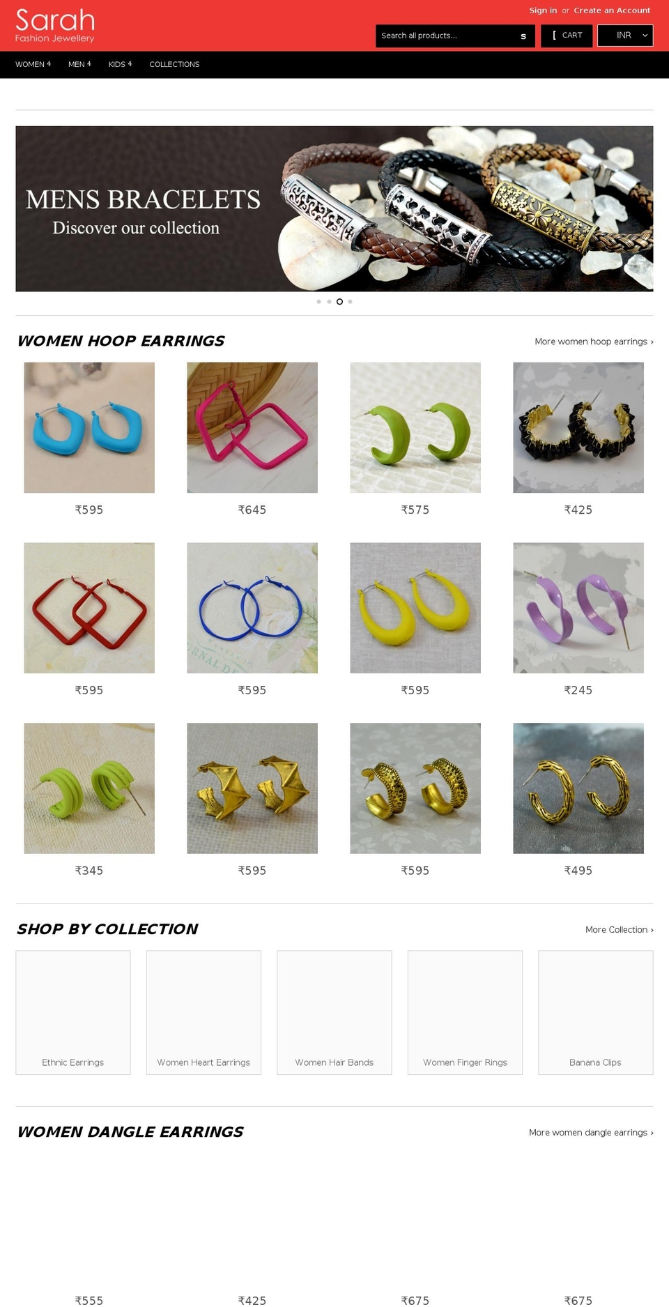 shopsarah.in shopify website screenshot