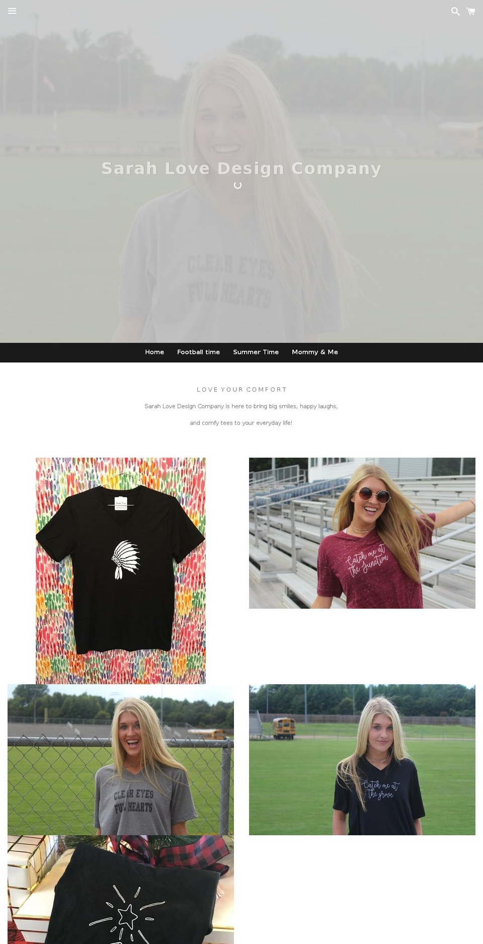 shopsarahlove.com — Shopify storefront screenshot