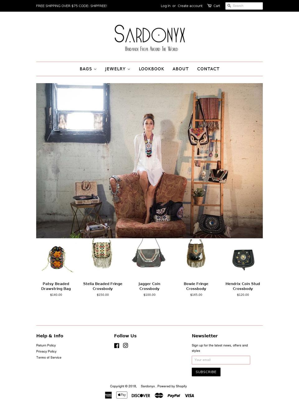shopsardonyx.com — Shopify storefront screenshot