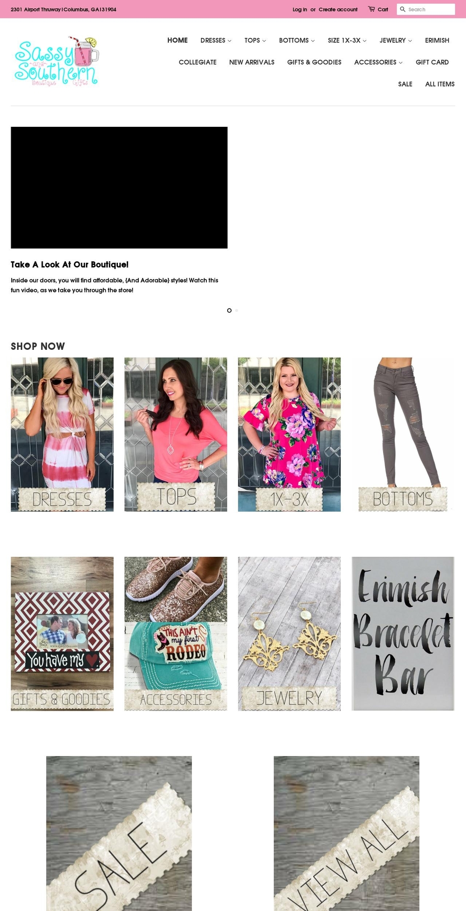 shopsassyandsouthern.com — Shopify storefront screenshot