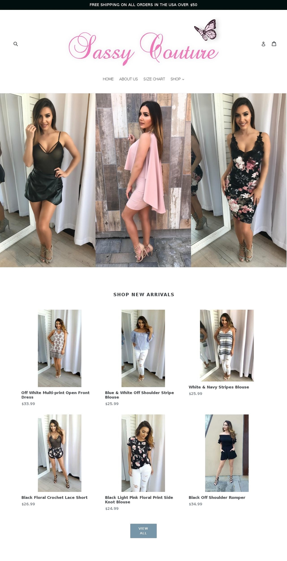 shopsassycouture.com shopify website screenshot