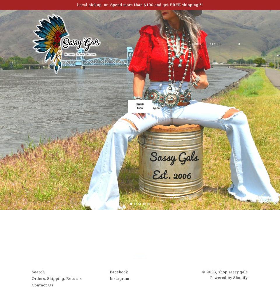 shopsassygals.com shopify website screenshot