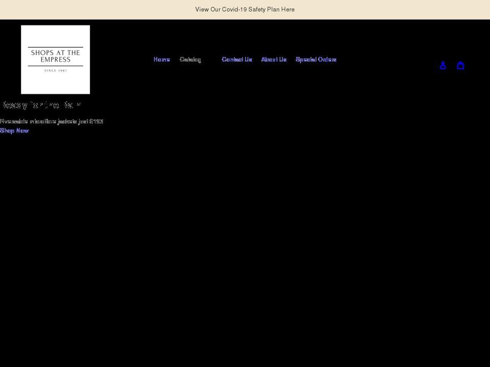 shopsattheempress.com shopify website screenshot