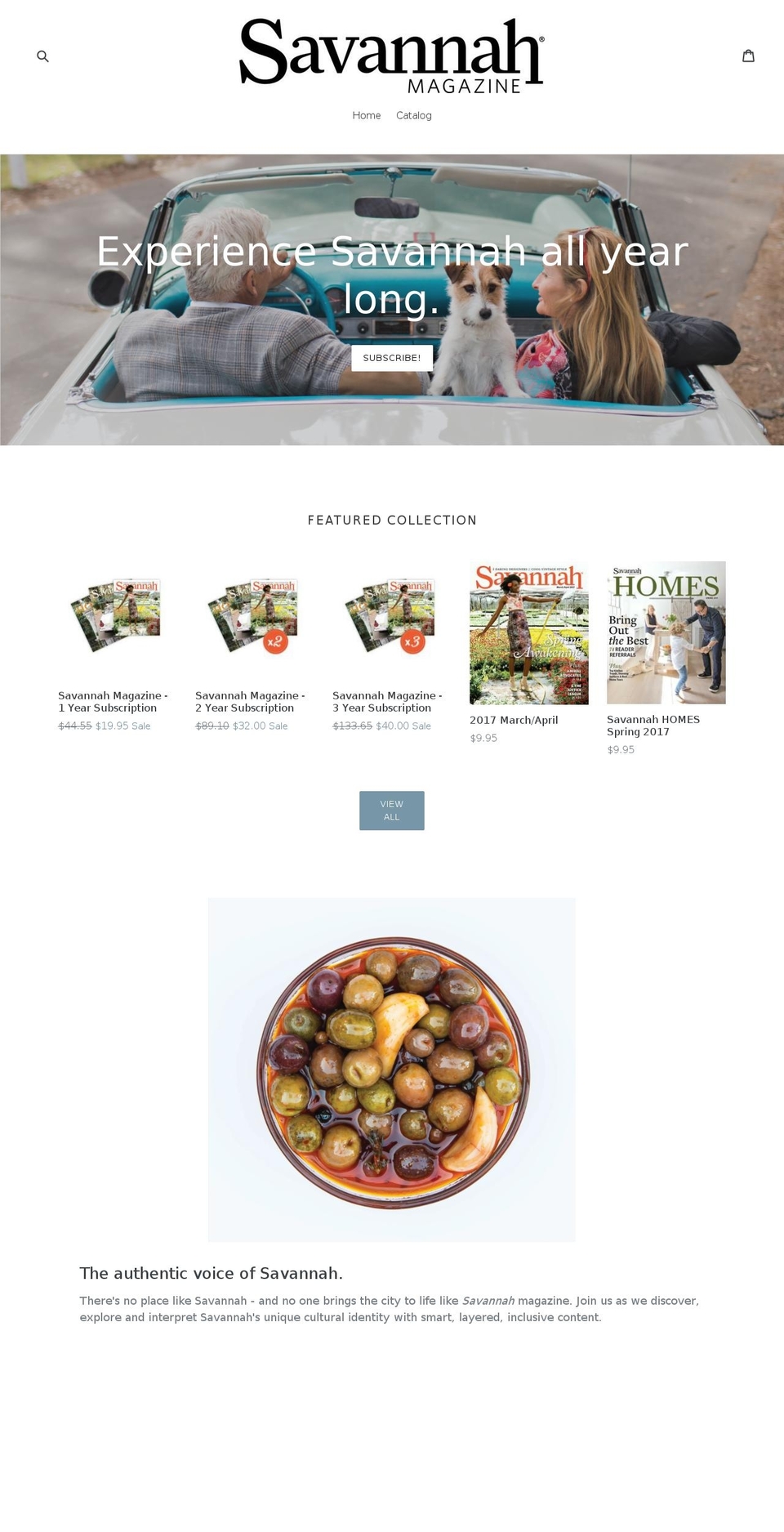 shopsavannahmagazine.com shopify website screenshot