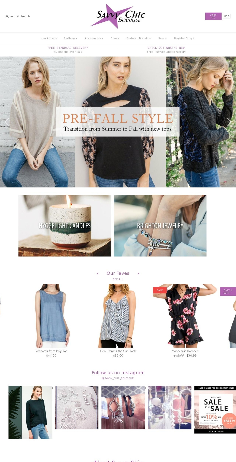 shopsavvychic.net shopify website screenshot