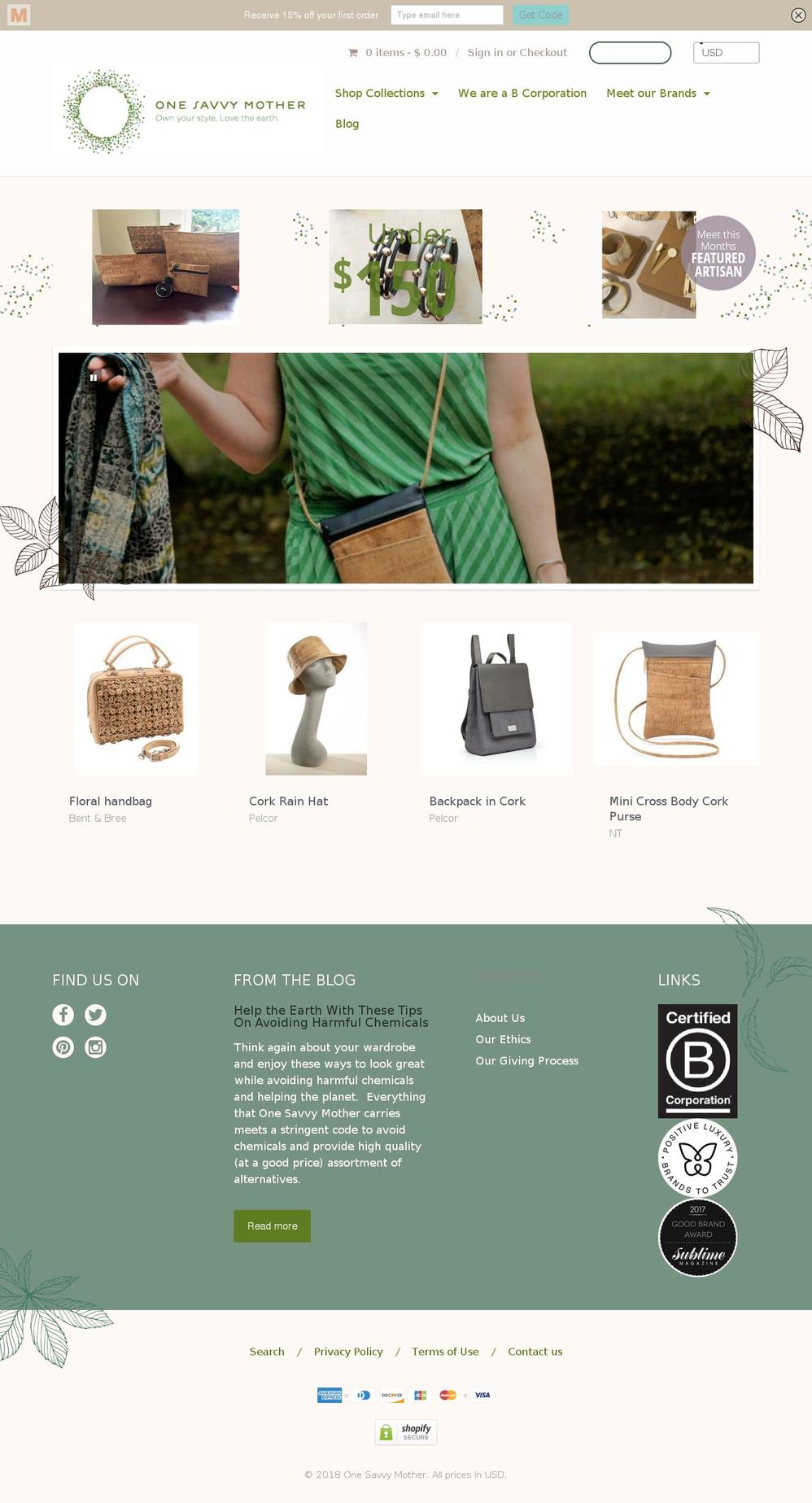 shopsavvymother.com — Shopify storefront screenshot