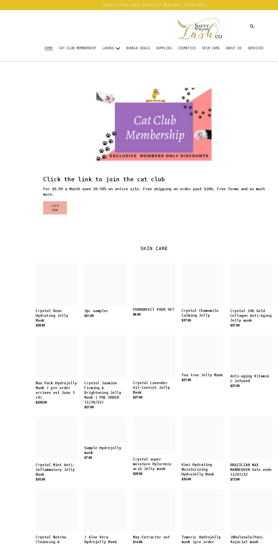 shopsavvystrands.com shopify website screenshot