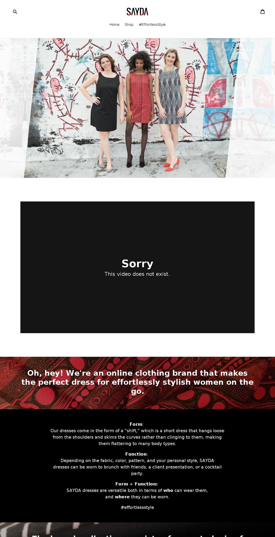 shopsayda.com shopify website screenshot