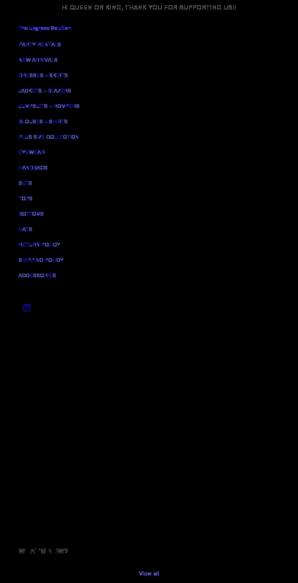 shopsbgboutique.com shopify website screenshot