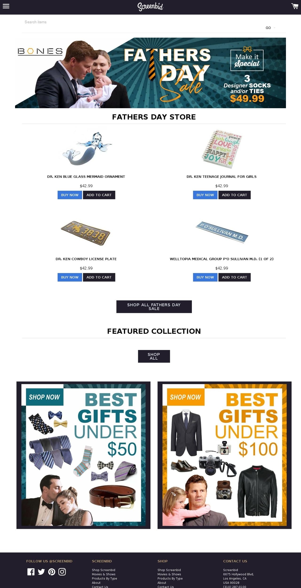 shopscreenbid.com shopify website screenshot