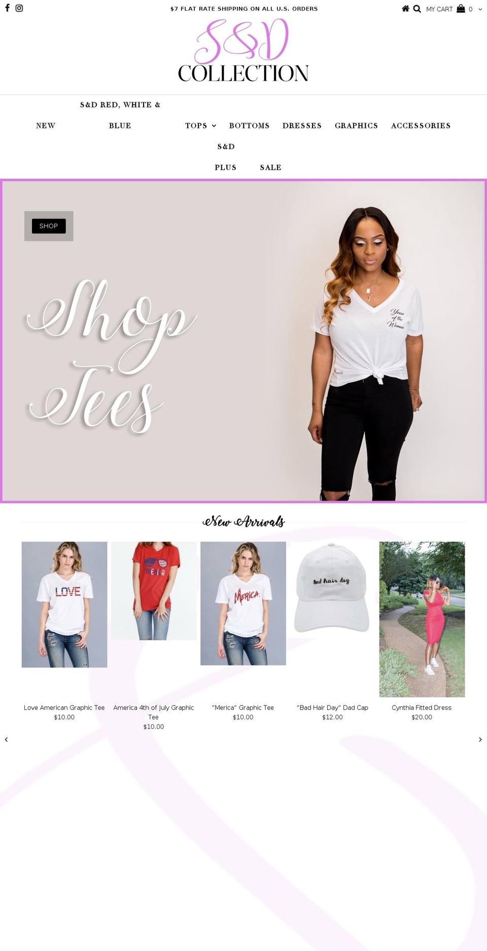 shopsdcollection.com — Shopify storefront screenshot