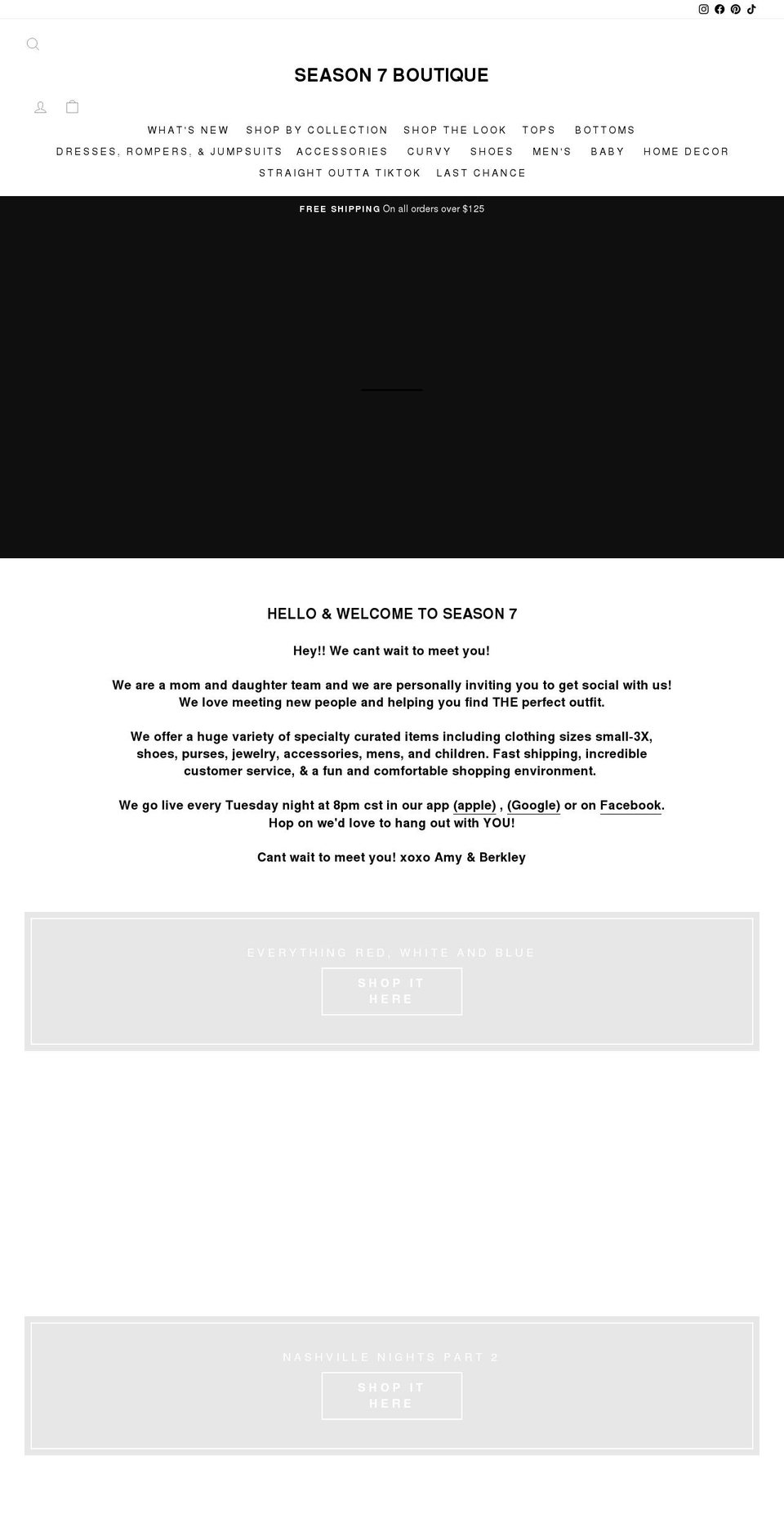 shopseason7.com shopify website screenshot