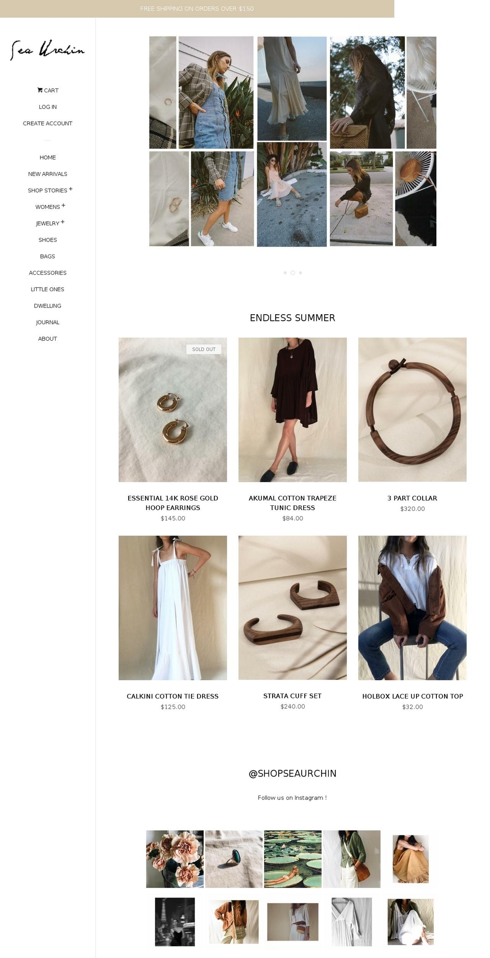 shopseaurchin.com — Shopify storefront screenshot
