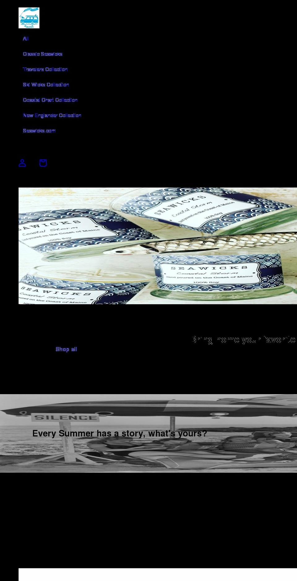 shopseawicks.com shopify website screenshot