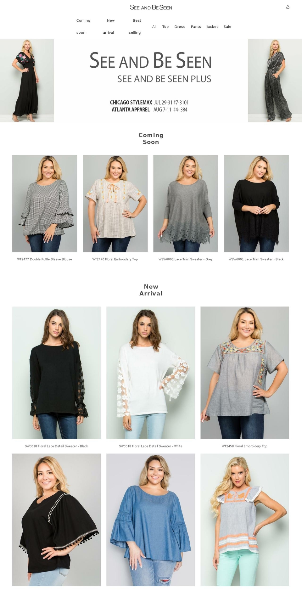 shopseeandbeseen.com shopify website screenshot