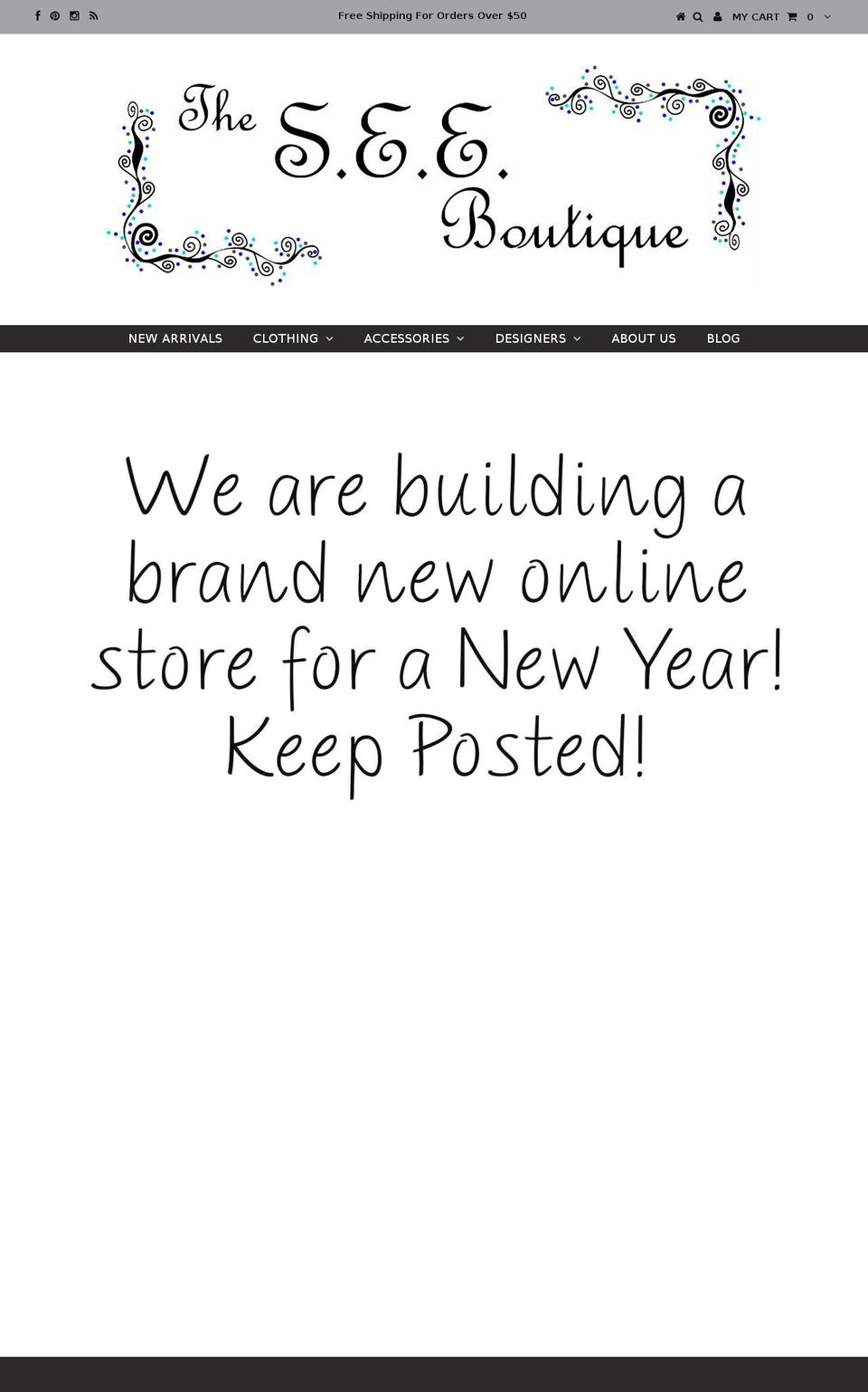 shopseeboutique.com shopify website screenshot