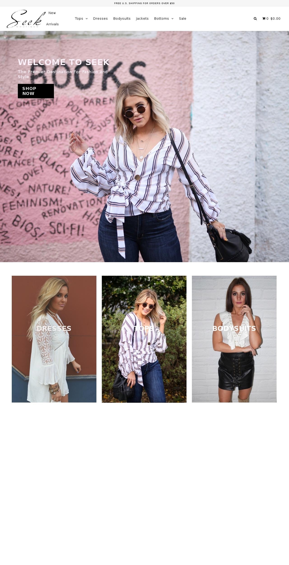 shopseekboutique.com shopify website screenshot