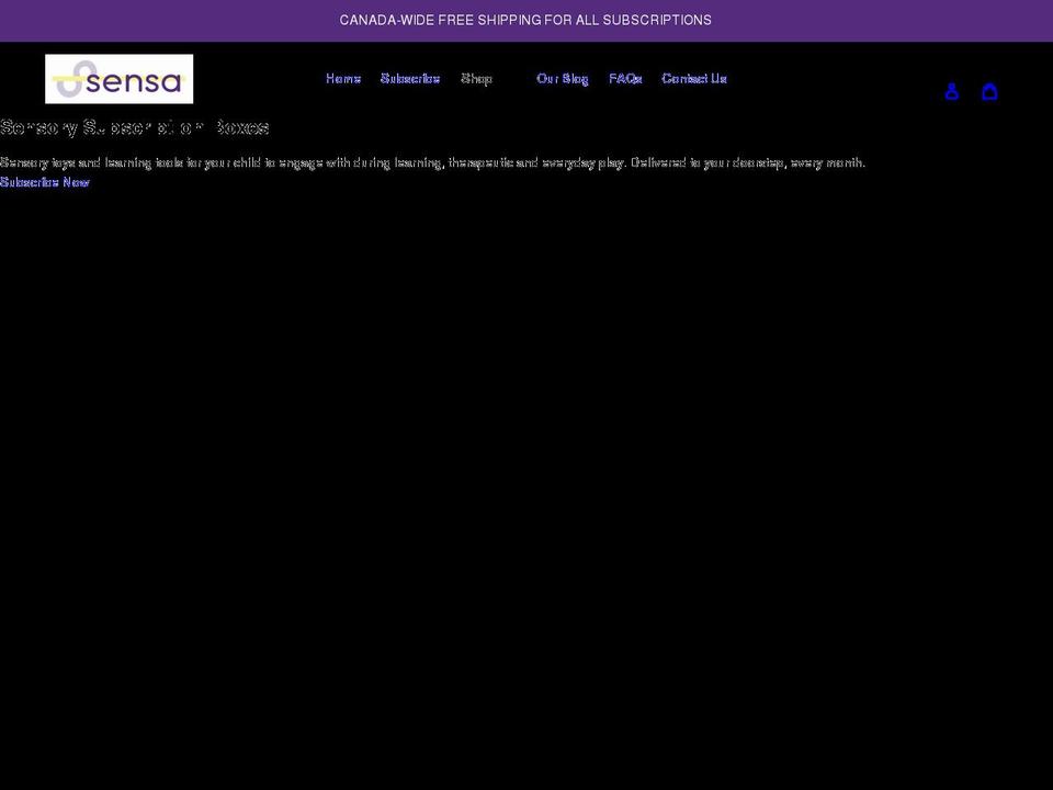 shopsensa.com shopify website screenshot