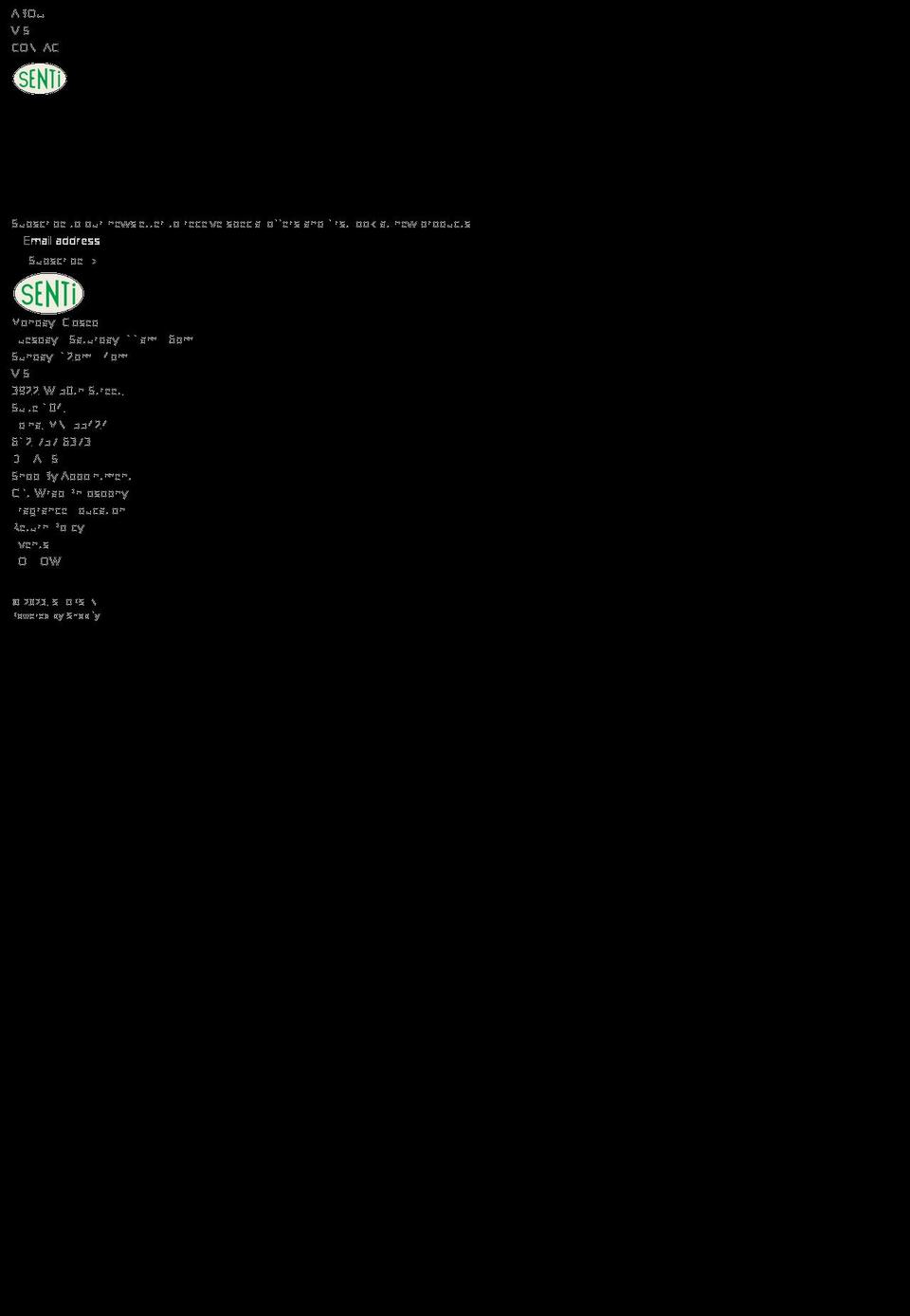 shopsenti.com shopify website screenshot