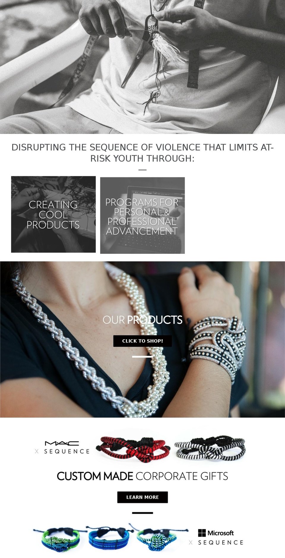 shopsequencecollection.com shopify website screenshot
