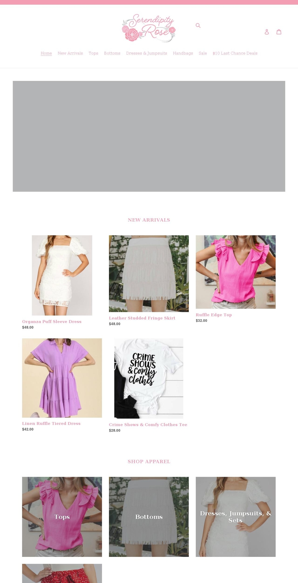shopserendipityrose.com shopify website screenshot
